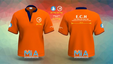 Áo thun cổ tàu trụ hở chữ V - CLB Tiếng Anh Giao Tiếp