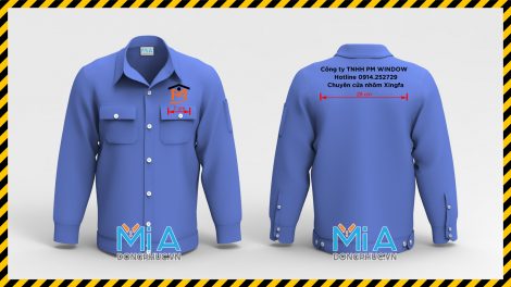 Áo bảo hộ lao động công nhân tay dài Áo bảo hộ lao động công nhân tay dài