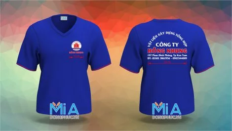 Áo cổ tim đồng phục Công ty Hồng Nhung