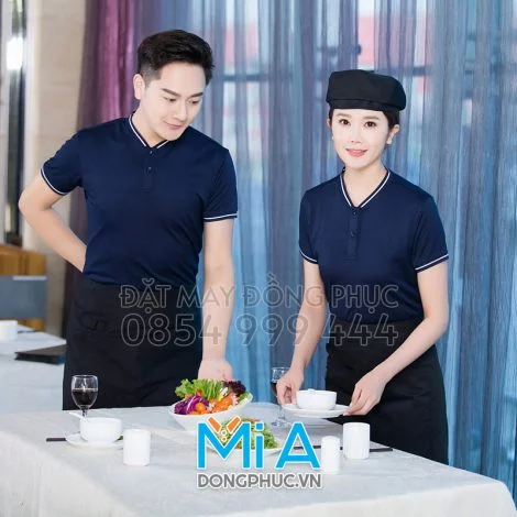 Áo thun cổ bo ngắn trụ cài nút 003
