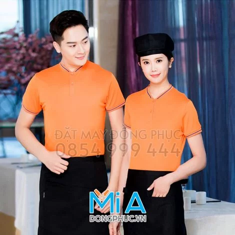 Áo thun cổ bo ngắn trụ cài nút 004