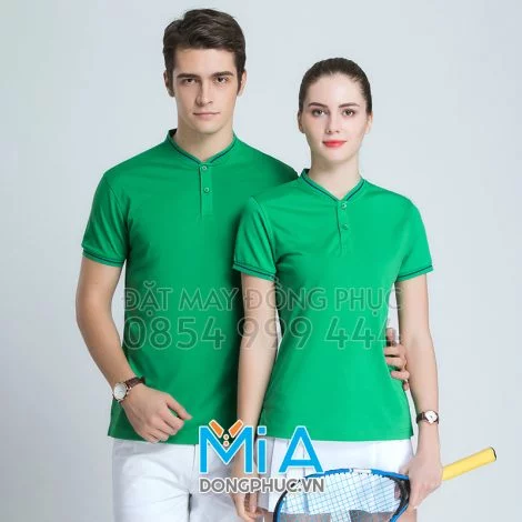 Áo thun cổ bo ngắn trụ cài nút 006