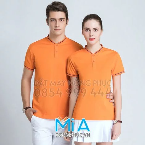 Áo thun cổ bo ngắn trụ cài nút 007
