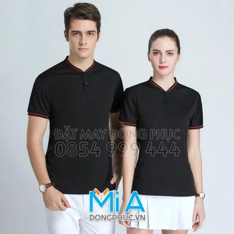 Áo thun cổ bo ngắn trụ cài nút 009