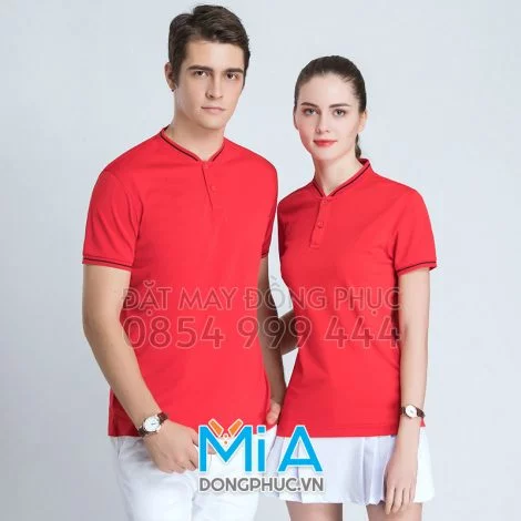 Áo thun cổ bo ngắn trụ cài nút 010