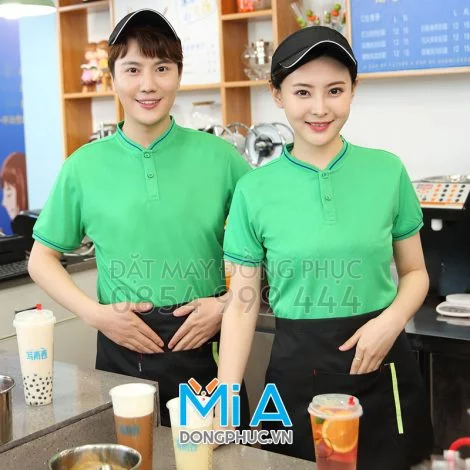 Áo thun cổ bo ngắn trụ cài nút 012