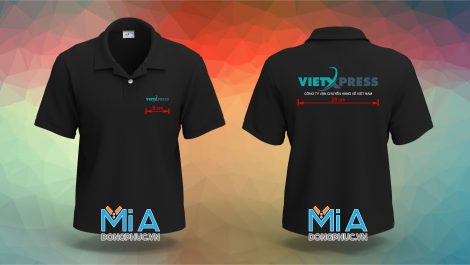 Áo thun đồng phục cổ bo trụ cài nút Cty Vận Chuyển Vietxpress Áo thun đồng phục cổ bo trụ cài nút Cty Vận Chuyển Vietxpress