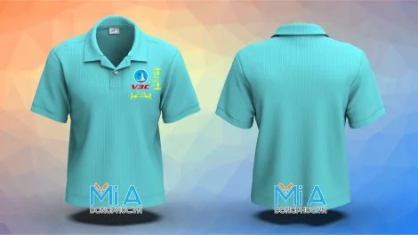 Áo thun đồng phục cổ bo trụ cài nút V3C Áo thun đồng phục cổ bo trụ cài nút V3C