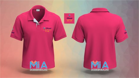 Áo thun đồng phục cổ bo trụ cài nút O'Food Áo thun đồng phục cổ bo trụ cài nút O'Food