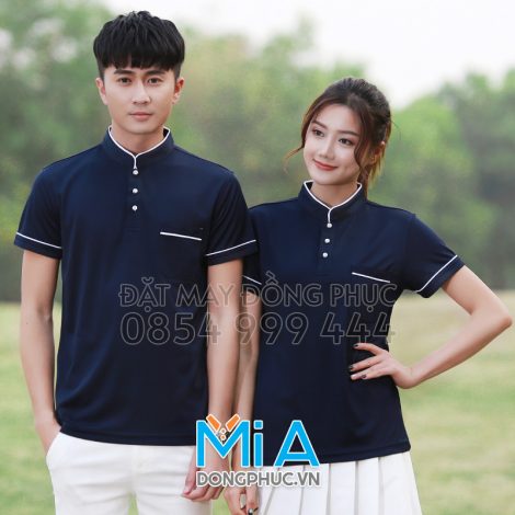 Áo thun cổ tàu trụ cài nút 029