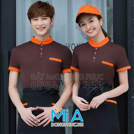 Áo thun cổ tàu trụ cài nút 036