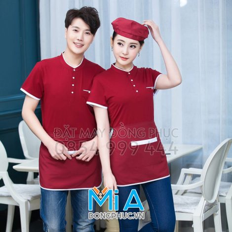 Áo thun cổ tàu trụ cài nút 041