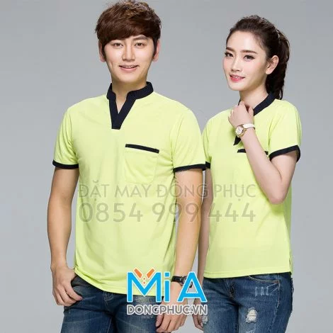 Áo thun cổ tàu trụ chữ V 005