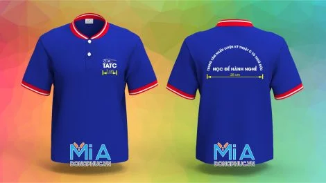 Áo thun đồng phục cổ bo ngắn trụ cài nút Ô tô Thủ Đức