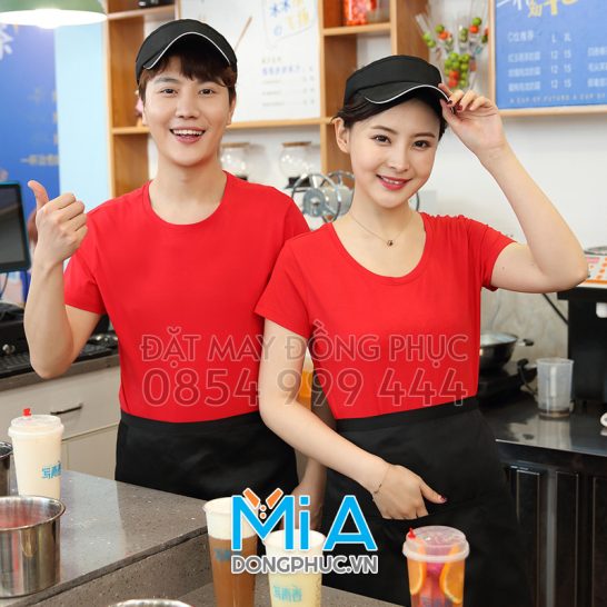 Áo thun đồng phục cổ tròn 011