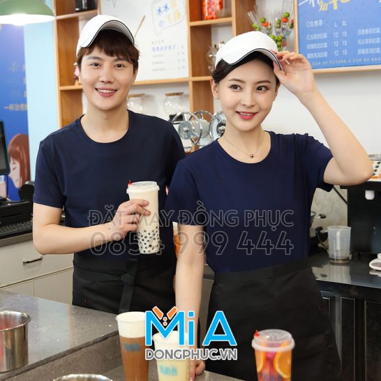 Áo thun đồng phục cổ tròn 012