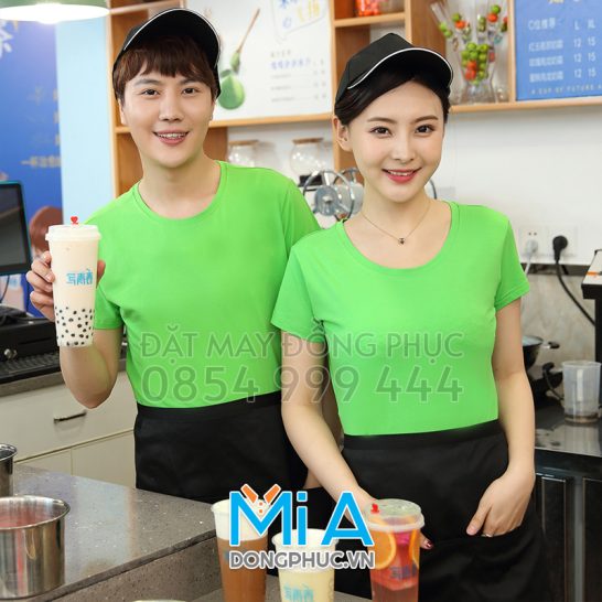 Áo thun đồng phục cổ tròn 014