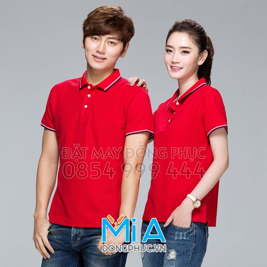 Đồng phục áo thun cổ bo trụ cài nút 001 Đồng phục áo thun cổ bo trụ cài nút 001