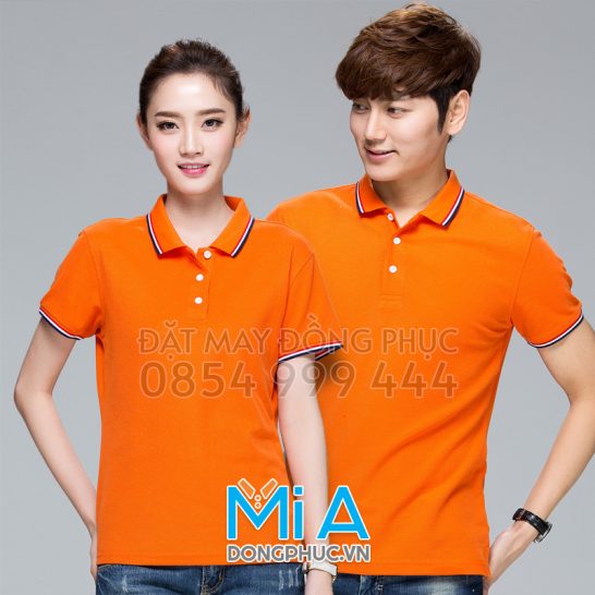 Đồng phục áo thun cổ bo trụ cài nút 002 Đồng phục áo thun cổ bo trụ cài nút 002