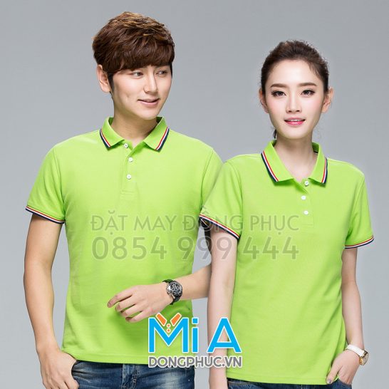 Đồng phục áo thun cổ bo trụ cài nút 003 Đồng phục áo thun cổ bo trụ cài nút 003