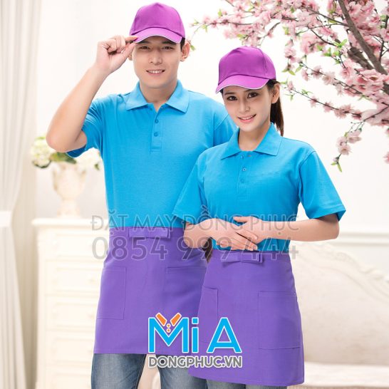 Đồng phục áo thun cổ bo trụ cài nút 007 Đồng phục áo thun cổ bo trụ cài nút 007