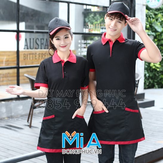 Đồng phục áo thun cổ bo trụ cài nút 018