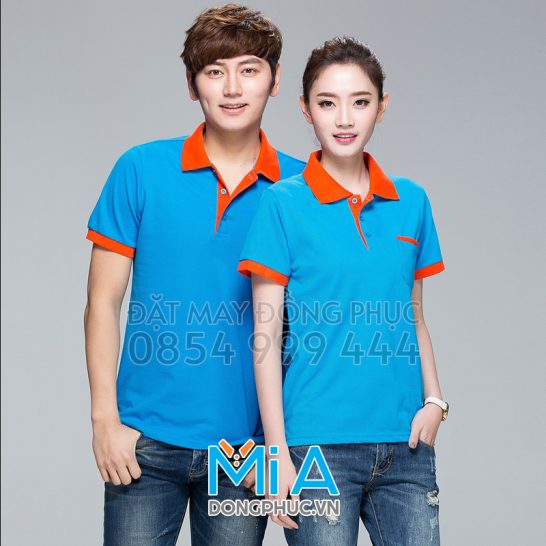 Đồng phục áo thun cổ bo trụ cài nút 042 Đồng phục áo thun cổ bo trụ cài nút 042