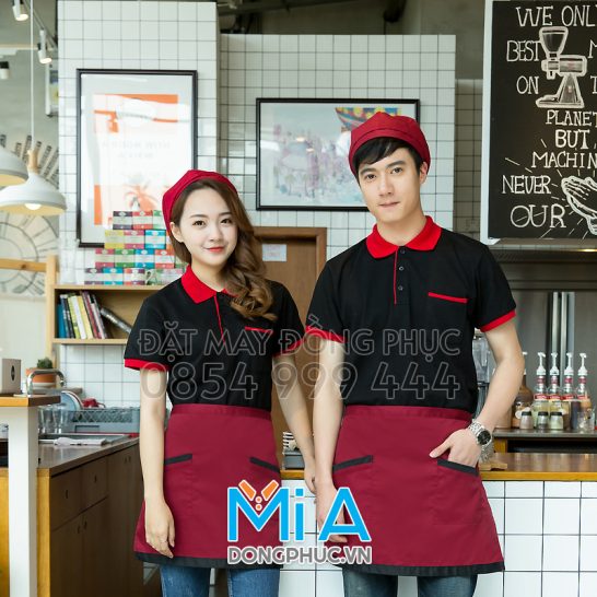 Đồng phục áo thun cổ bo trụ cài nút 043