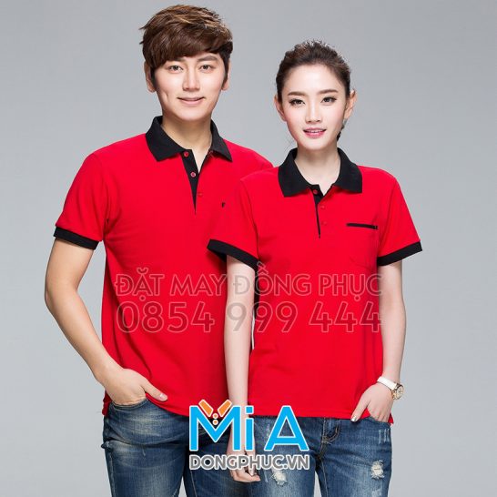 Đồng phục áo thun cổ bo trụ cài nút 044 Đồng phục áo thun cổ bo trụ cài nút 044
