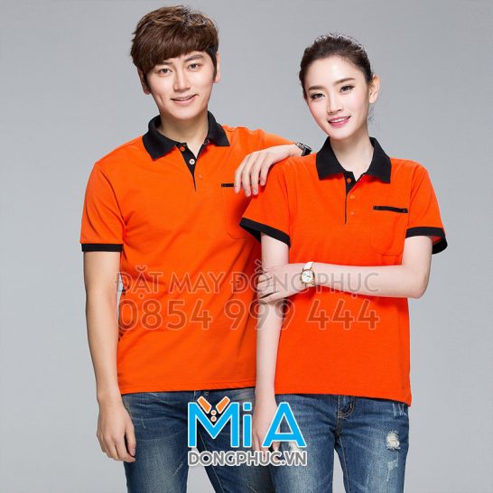 Đồng phục áo thun cổ bo trụ cài nút 047 Đồng phục áo thun cổ bo trụ cài nút 047