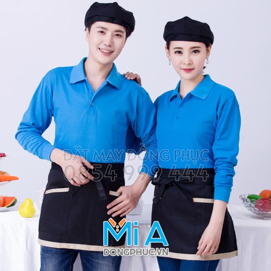 Đồng phục áo thun cổ bo trụ cài nút 049