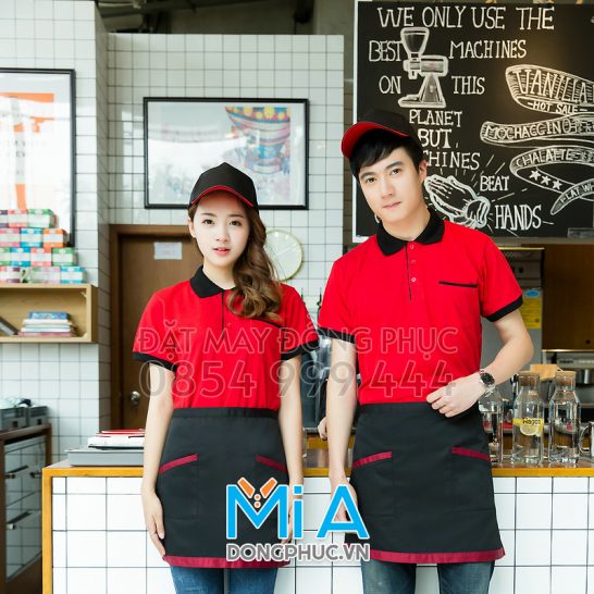 Đồng phục áo thun cổ bo trụ cài nút 051