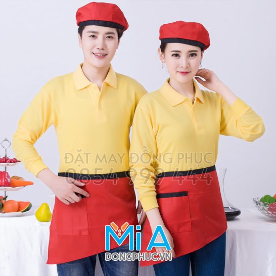 Đồng phục áo thun cổ bo trụ cài nút 053