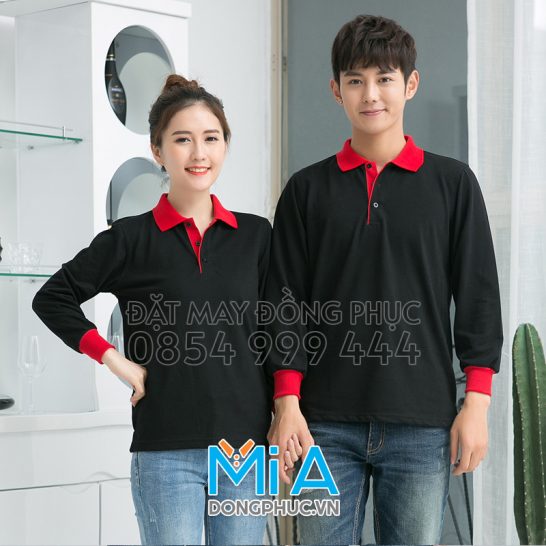 Đồng phục áo thun cổ bo trụ cài nút 059