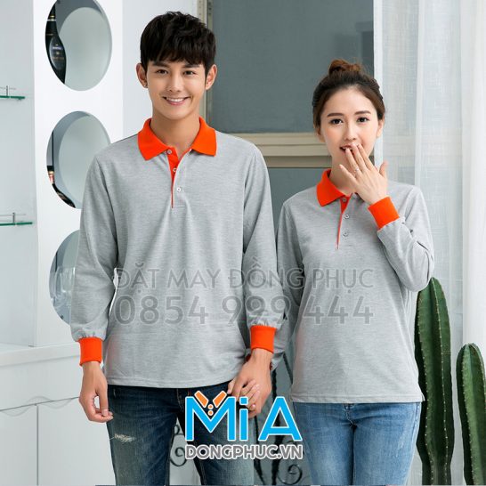 Đồng phục áo thun cổ bo trụ cài nút 060