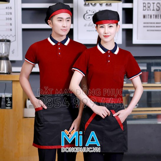 Đồng phục áo thun cổ bo trụ cài nút 072