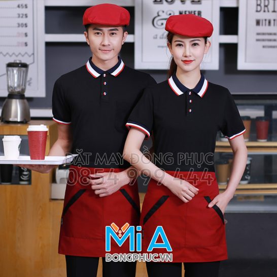 Đồng phục áo thun cổ bo trụ cài nút 078