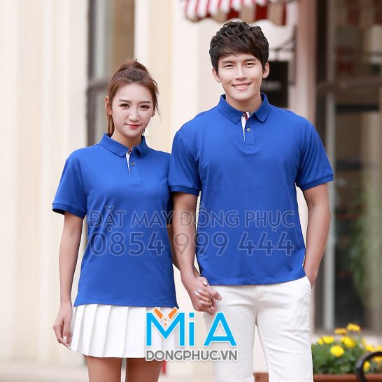 Đồng phục áo thun cổ bo trụ cài nút 099 Đồng phục áo thun cổ bo trụ cài nút 099