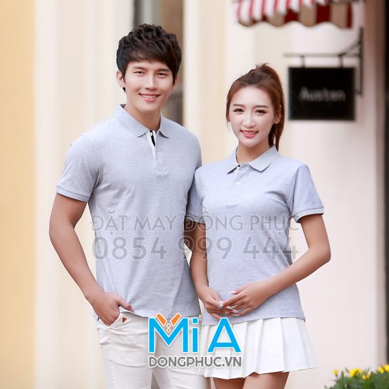 Đồng phục áo thun cổ bo trụ cài nút 101 Đồng phục áo thun cổ bo trụ cài nút 101
