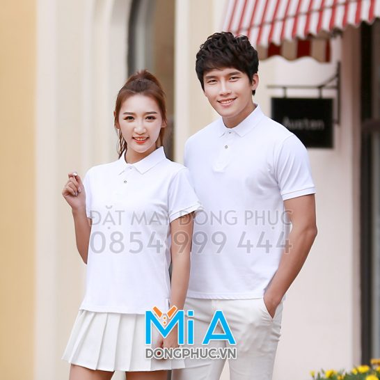 Đồng phục áo thun cổ bo trụ cài nút 104 Đồng phục áo thun cổ bo trụ cài nút 104
