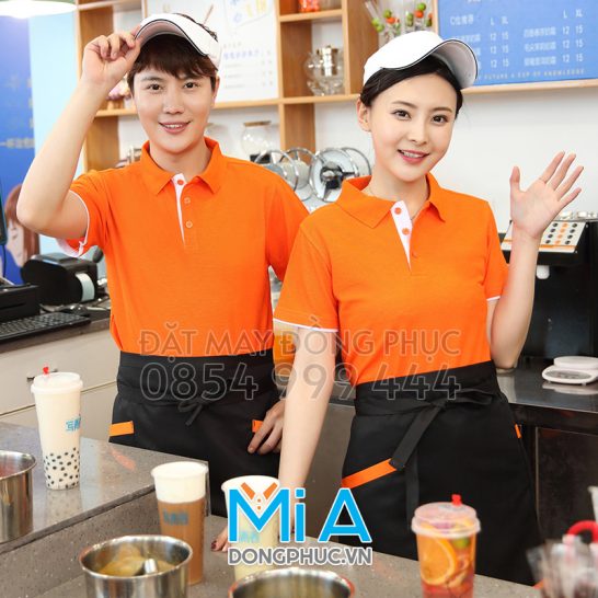 Đồng phục áo thun cổ bo trụ cài nút 107