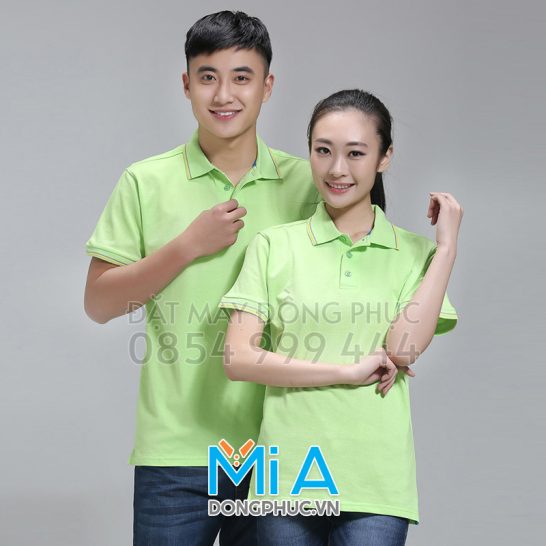 Đồng phục áo thun cổ bo trụ cài nút 128 Đồng phục áo thun cổ bo trụ cài nút 128