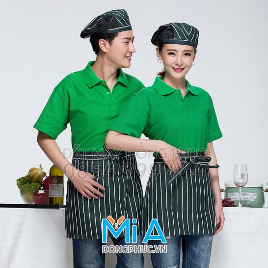Đồng phục áo thun cổ bo trụ cài nút 147