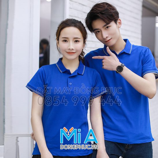 Đồng phục áo thun cổ bo trụ cài nút 158 Đồng phục áo thun cổ bo trụ cài nút 158