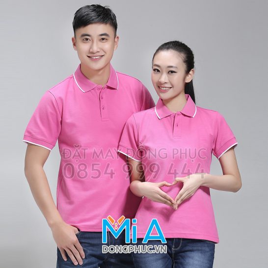 Đồng phục áo thun cổ bo trụ cài nút 165 Đồng phục áo thun cổ bo trụ cài nút 165