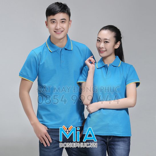 Đồng phục áo thun cổ bo trụ cài nút 166 Đồng phục áo thun cổ bo trụ cài nút 166