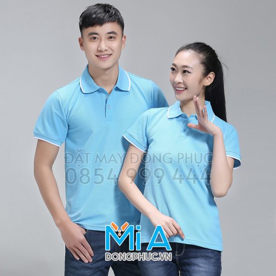 Đồng phục áo thun cổ bo trụ cài nút 170 Đồng phục áo thun cổ bo trụ cài nút 170