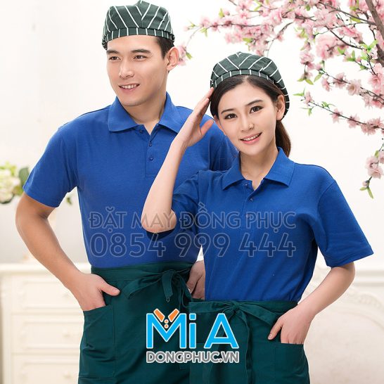 Đồng phục áo thun cổ bo trụ cài nút 180 Đồng phục áo thun cổ bo trụ cài nút 180