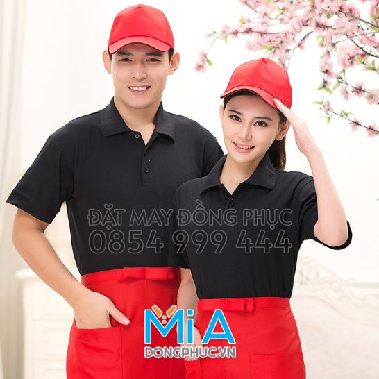 Đồng phục áo thun cổ bo trụ cài nút 185 Đồng phục áo thun cổ bo trụ cài nút 185
