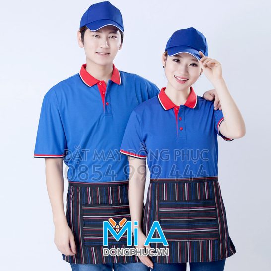 Đồng phục áo thun cổ bo trụ cài nút 195 Đồng phục áo thun cổ bo trụ cài nút 195